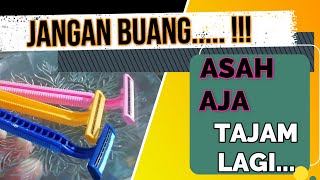 Cara mengasah dan menajamkan alat cukur kumis Jangan dibuang I Dijamin 100 mudah banget dan hemat [upl. by Epolenep173]