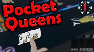 HUGE PREFLOP POT WITH POCKET QUEENS 30 Days in PokerStars VR Day 1 [upl. by Heman]