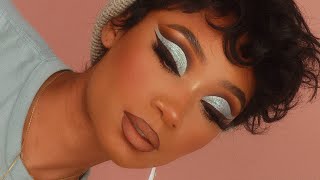 Mint Cut Crease  Brown Liner Makeup Look  MakeupTiffanyJ [upl. by Mashe]