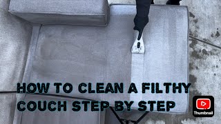 How To Clean a Filthy Couch Step by Step using SuperClean  ASMR Videos [upl. by Jacynth365]