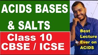 Acids Bases and Salts 01  ACIDS  CBSE  ICSE CLASS 10 [upl. by Ingemar334]