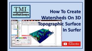 How to Create Watershed on 3D Topographic Surface in Surfer [upl. by Laenej185]