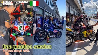 Pit box life and sound free practice session emilia romagna 2024 superbike misano circuit [upl. by Ornas]