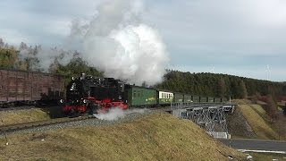 Mit Volldampf nach Oberwiesenthal  Die Fichtelbergbahn [upl. by Ammadis]