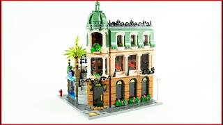 LEGO ICONS 10297 Boutique Hotel Speed Build  Brick Builder [upl. by Essined309]