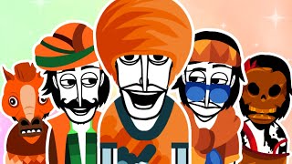 Incredibox all Characters with Orange mods and main game [upl. by Nugesulo]