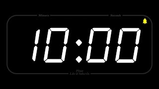 10 MINUET  TIMER amp ALARM  Full HD  COUNTDOWN [upl. by Bradman]