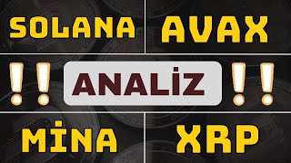 Solana  XRP  Avax  Mina  Coin Analiz Yorum  Altcoinlere ETF gelir mi [upl. by Ardnekal]