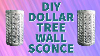 DIY DOLLAR TREE WALL SCONCE [upl. by Zaller475]