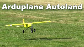 ArduPlane automatic landings with airspeed sensor and rangefinder [upl. by Nauhs]