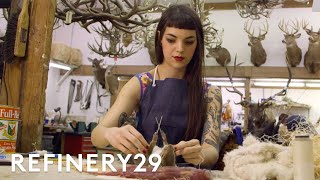 Im 29 amp I Taxidermy Animals For A Living  Refinery29 [upl. by Aicilas]