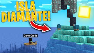 👉 Sobrevivo en una ISLA de DIAMANTE en MINECRAFT 💎 ¿Es posible [upl. by Myrta]