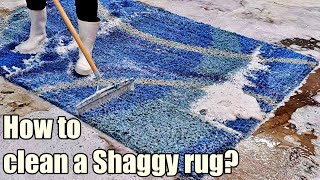 How to clean a Shaggy rug  how to clean carpet [upl. by Acinot]