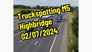 Truck spotting M5 Highbridge Somerset 02072024 [upl. by Nnylarej]