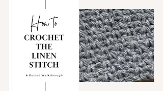 Learn the Moss Stitch Linen Stitch  StepbyStep Crochet Tutorial for Beginners [upl. by Adnuahsar935]