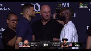 Calvin Kattar and Aljamain Sterling Face Off [upl. by Hedveh]