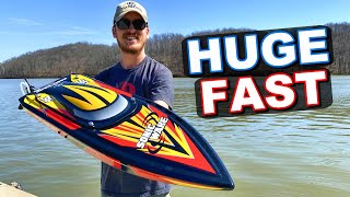 BRUSHLESS FAST amp HUGE Self Righting RC Boat  Pro Boat Sonicwake 36quot DeepV RC Speed Boat [upl. by Seltzer735]