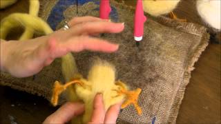 Needle Felted Animals Chick Series  Fluff and Finishing by Sarafina Fiber Art [upl. by Fulvi]