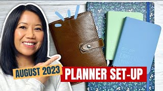 🔴 Planner SetUp  August 2023  Filofax Malden  More [upl. by Brookhouse77]