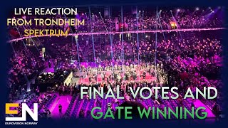 Live reaction from Trondheim Spektrum To The votes and Gåte Winning [upl. by Uahsoj396]