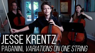 Jesse Krentz 12 cello Paganini Variations on One String from Rossinis Moses [upl. by Irfan165]