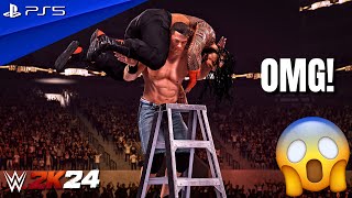 WWE 2K24  John Cena vs Roman Reigns  Greatest Ladder Match at WrestleMania 39  PS5™ 4K60 [upl. by Ettennej202]