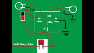 COMO INSTALAR UM RELÉ AUXILIAR DE 5 PINOS [upl. by Meingoldas83]