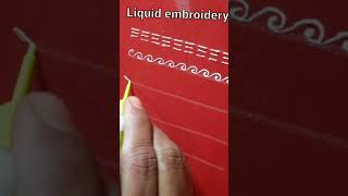 Liquid Embroidery❤️ Basic stitches [upl. by Odlanor]