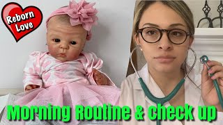 Reborn baby Sophie Morning Routine and Check up 👩‍⚕️ Reborn Love [upl. by Tiler488]