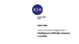 Open Day Magistrali  Intelligenza artificiale impresa e società [upl. by Kehoe]