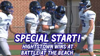 Hightstown 19 West Deptford 7  Football  Rams Win at the Battle at the Beach [upl. by Laban981]