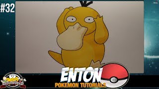 Pokémon Tutorials  Wie zeichnet man Enton 32 [upl. by Isman383]