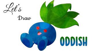 How to Draw Oddish  Step by Step Art Tutorial  4K [upl. by Lugar558]