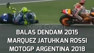 Sruduk Rossi Marquez Dihukum Dorna 30 detik motoGP Argentina 2018 [upl. by Hannahc]