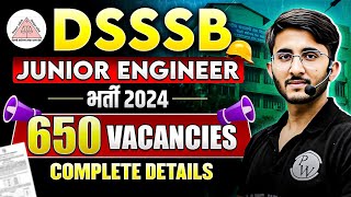 DSSSB JE 2024 Notification Out  DSSSB JE 2024 Vacancy  Engineers Wallah [upl. by Poock]