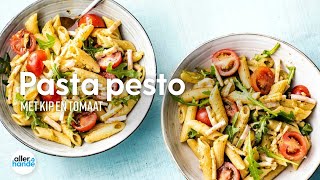 Pasta pesto met kip  Recept  Allerhande [upl. by Ardnoed]