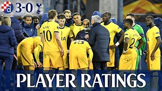 TOOTHLESS TOTTENHAM CRASH OUT OF EUROPE Dinamo Zagreb 30 Tottenham PLAYER RATINGS [upl. by Alamap]