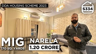 DDA MIG FLATS OF NARELA  Diwali Special Housing Scheme 2023 FCFS  BRS SHOW S334 [upl. by Laenahtan]