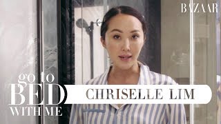 Chriselle Lims PregnancySafe Nighttime Skin Routine  Go To Bed With Me  Harpers BAZAAR [upl. by Acinomad]