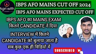 ibps afo mains cut off 2024ibps afo mains exam expected cut off 2024agriculture field officer [upl. by Eindys]