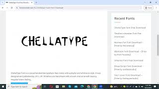 How to download and install ChellaType Font Free Download viral trending [upl. by Leod]