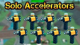 Solo Accelerators and Support Fallen Mode Roblox Tower Defense Simulator [upl. by Llenral]