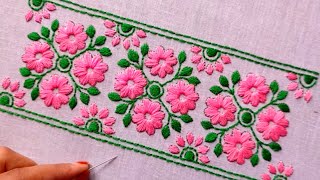 Hand Embroidery Dress Borderline New Designকামিজওড়নাফ্রকশাড়িআধুনিক ফুলকারি হাতের সেলাই ডিজাইন🌈🔥 [upl. by Ludovika]