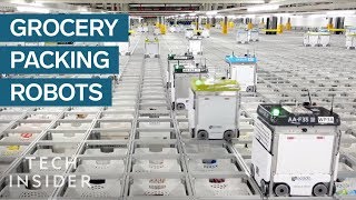 Inside A Warehouse Where Thousands Of Robots Pack Groceries [upl. by Ynohtnakram]