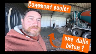 Comment couler une dalle béton de 200 m2 seul [upl. by Kerin]