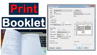 How to Booklet Print out both side on page  Booklet printing kaise kare  Print Booklet in pdf file [upl. by Inalak394]