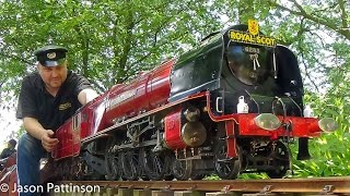 Lap of Worden Park Leyand on 5 inch Gauge LMS 6233 Duchess of Sutherland  Live Steam [upl. by Tosch]