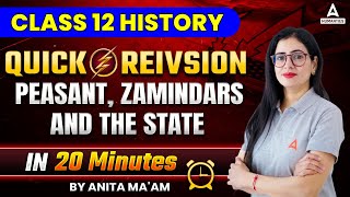 Peasant Zamindars and The State Class 12 Quick Revision amp Mind Map  Class 12 History By Anita Mam [upl. by Cirred]