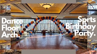 Dance Floor Balloon Arch for Sports Birthday Party  Latex Link Balloon Arch  Graduation Party [upl. by Marsland]