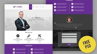 How to design template in Photoshop  Web UIUX design Tutorial [upl. by Crosse524]